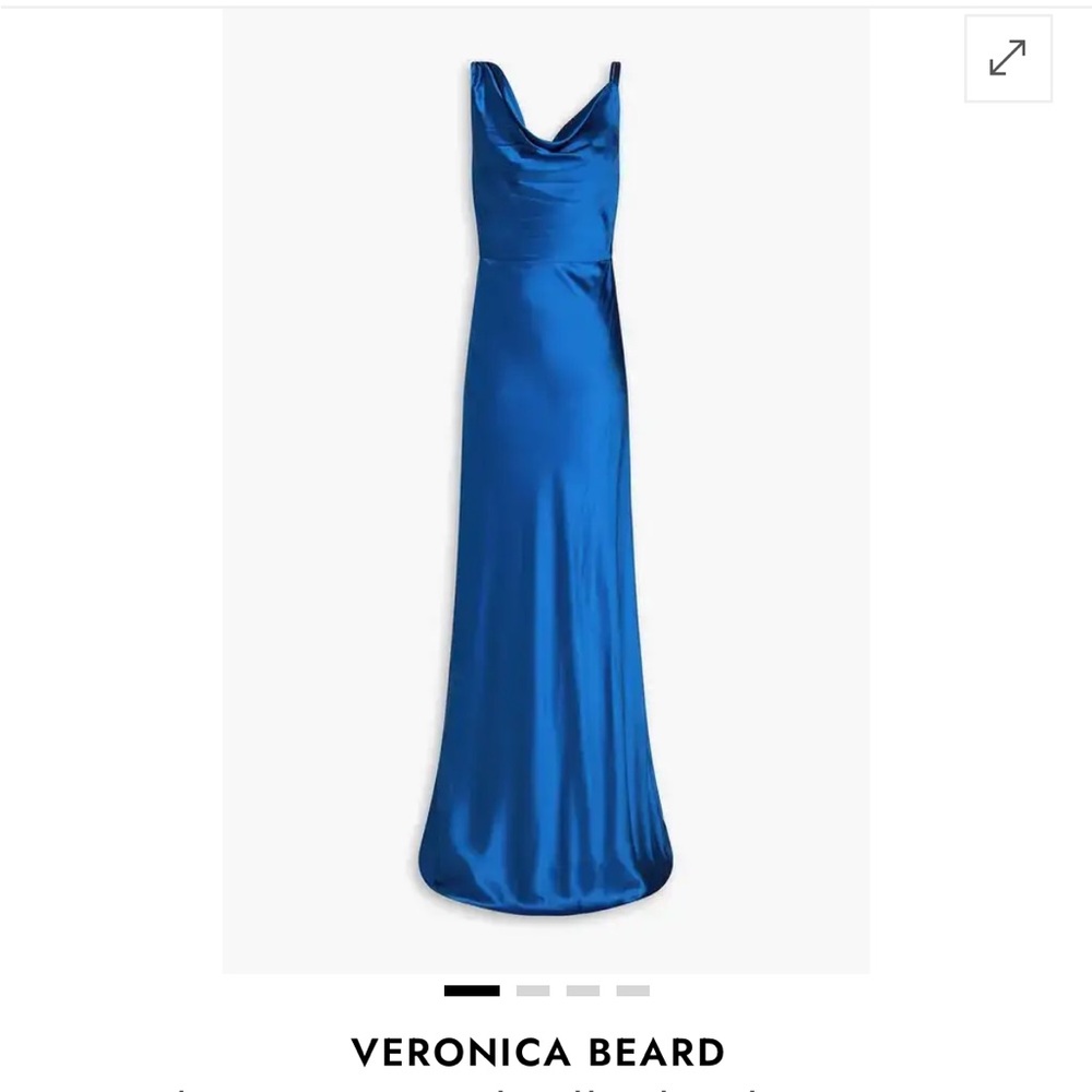 Veronica Beard Royal Blue Satin Maxi Dress